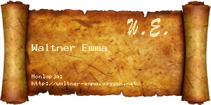 Waltner Emma névjegykártya